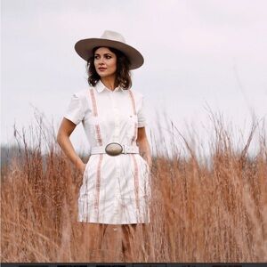 Texas Standard Women's White Dress with Embroidered Accents